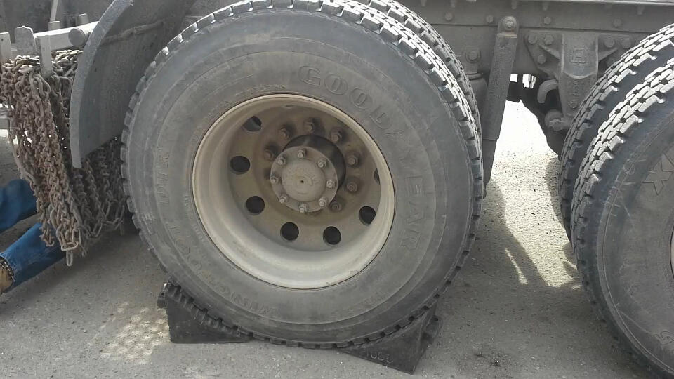 Before starting any work on a vehicle, ensure that the wheels are chocked so that it doesn't roll over you and kill you!