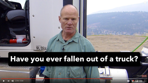 Have you ever fallen out of a CDL vehicle? What injury did you sustain?