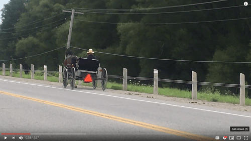 In local areas in Canada and the United States the Amish & Mennonites still travel with horse and buggy along public roads.