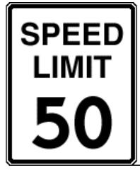 Even if you don't see a speed sign, tell your instructor what speed you're travelling at and why using your running commentary.