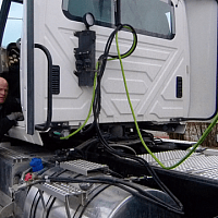 When testing the tractor protection valve, disconnect the air lines from the trailer and make a service brake application.