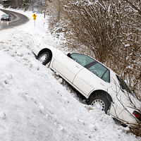 Many driver slide into the ditch during the first snowfall of the year owing to it being slippery. Roads are more treacherous in the winter when the temperature is around freezing (0°C or 32°F).