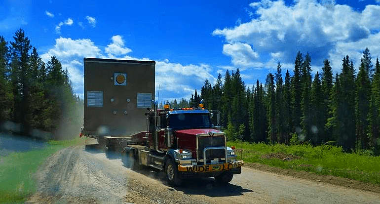 Moving oversized loads as part of trucking the oil fields is a daily occurrence.
