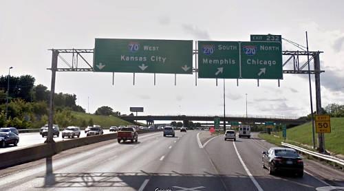 Pay attention to the overhead signs on freeways to determine where you're going to exit.