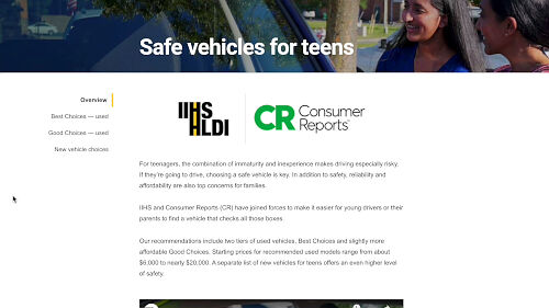 If safety is important when buying a vehicle, have a look at the IIHS website.