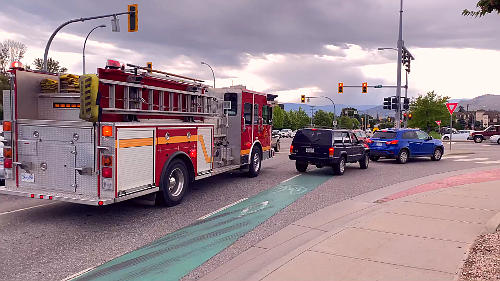 If you're at an intersection and an emergency vehicle approaches, you may have to turn right to clear a way for the first responder. Watch to see that the emergency vehicle didn't follow you.