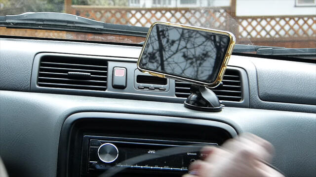 The magnetic phone holder will hold your phone and it's surdy.