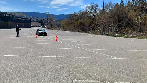 When practicing the Ohio manoeuvrability test, hitting a cone is not a bad thing.