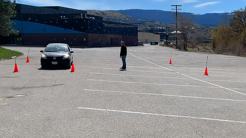 Parallel parking between cones is another great exercise for learner drivers.