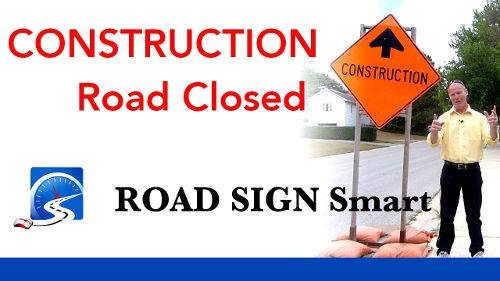 Road construction is another unexpected event you may have to deal with on your driver's test.