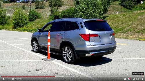 Backing along the tall pylons in the parking lot will both teach the new driver about the blind areas around the vehicle and mastery of the primary controls.