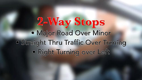 When teaching beginner drivers, explain that the road rules are different for 2-Way and 4-Way STOP signed intersections.