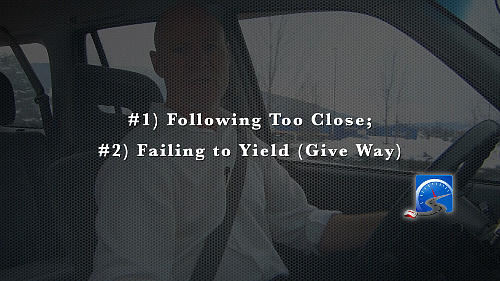 The two biggest contributing drivers' actions that cause traffic crashes are failing to yield and following too close.