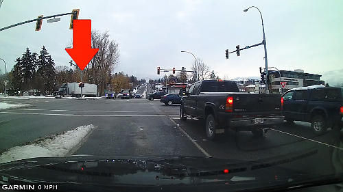 If you're turning left at an intersection, you must track right-turning vehicles on the other side of the intersection.