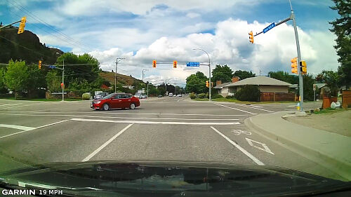 You must stop at the correct position at controlled intersections.