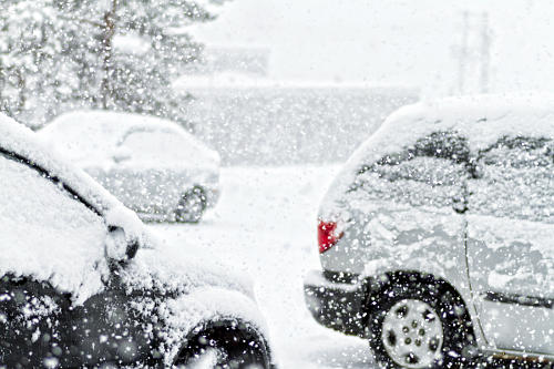 If it's snowing at the beginning of your driver's test, ensure that your washer fluid is topped up, you have the defrost on high, and the wipers are on as needed.